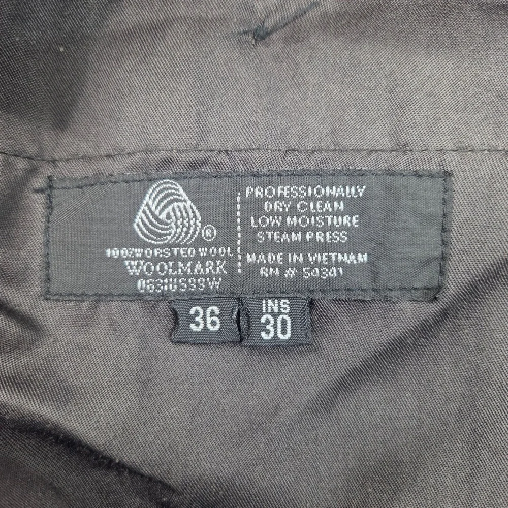 Louis Raphael Dress Pants Mens 36x30 Gray Excellent‎ 100% Worsted Wool Luxe Flat